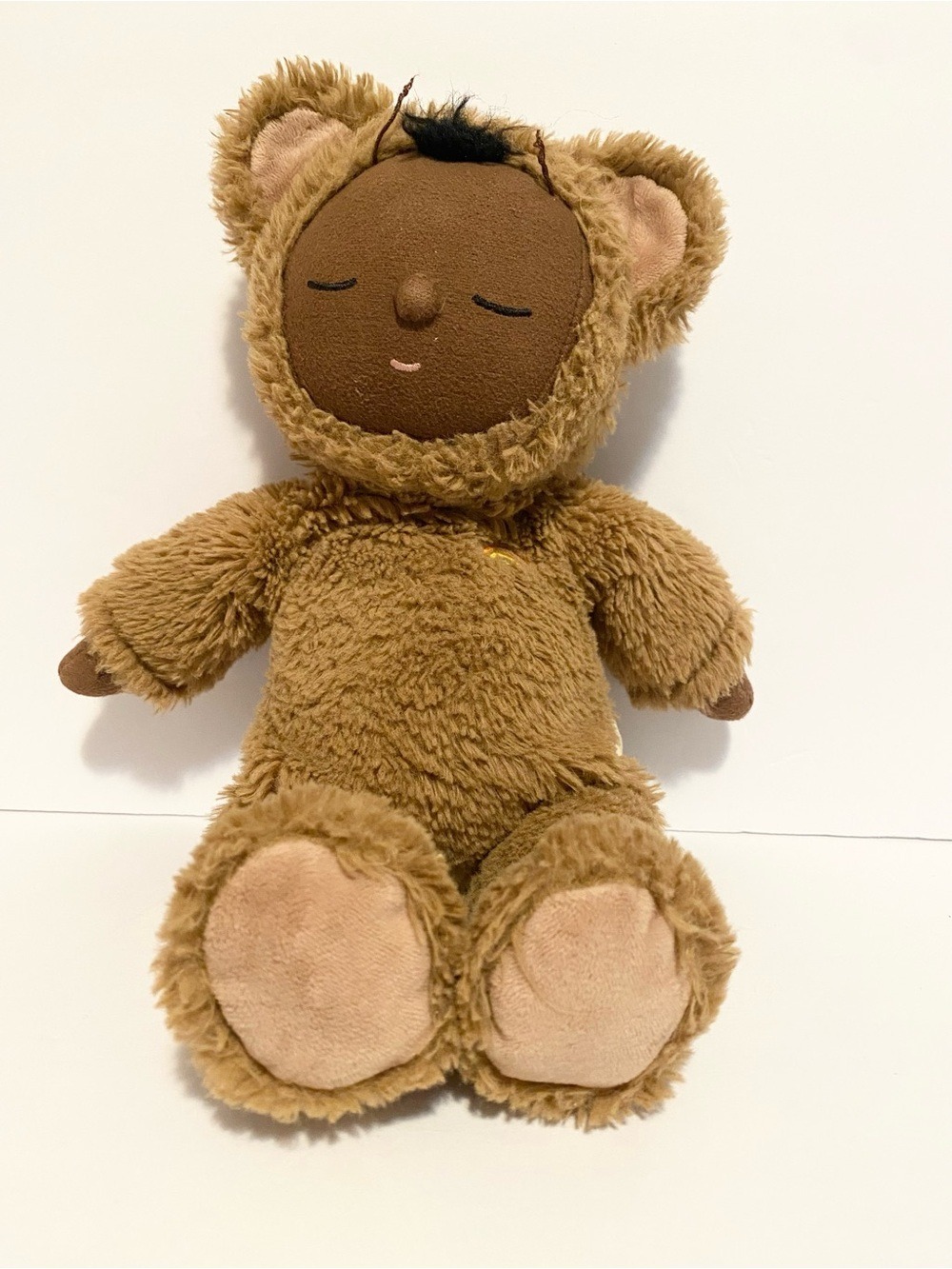Olli Ella Cozy Dozy Dinkums Brown Teddy Bear 13" Soft Plush Doll Stuffed Animal